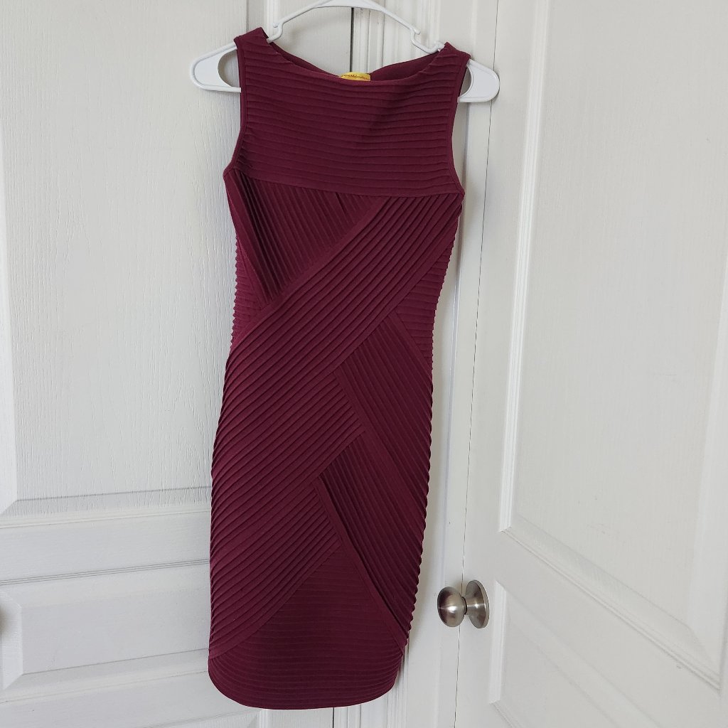 Catherine Malandrino - Burgundy Bodycon Dress - Size Xs